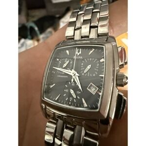 Vintage Bulova Chronograph Model 96G27 Stainless Steel Men's Watch Beautiful EUC